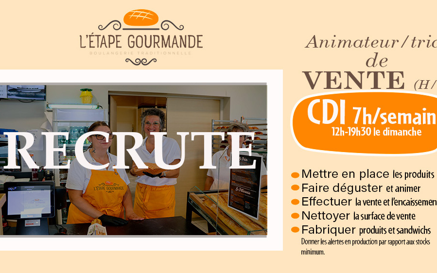 Recrute Animateur(trice) de vente